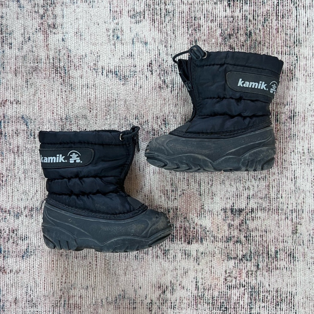 Kamik Snowbug Toddler Black Winter Boots size 7T